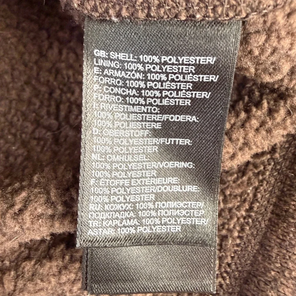 The North Face Quarter Zip Fleece Knit Pullover Mens Large Brown Heather